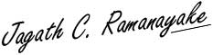 Jagath Chandana Ramanayake signature